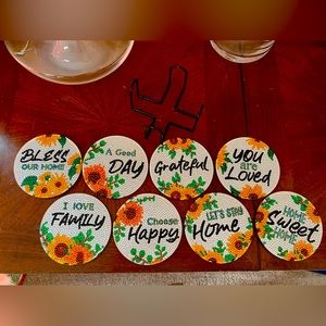 Handmade Diamond Crystal Beverage Coasters